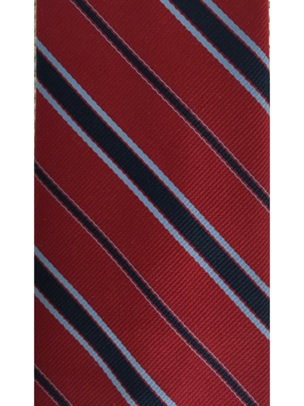 Resilio Tie Men Red with 2 Shades of Blue Stripes 3 inches Wide 54 inches Long